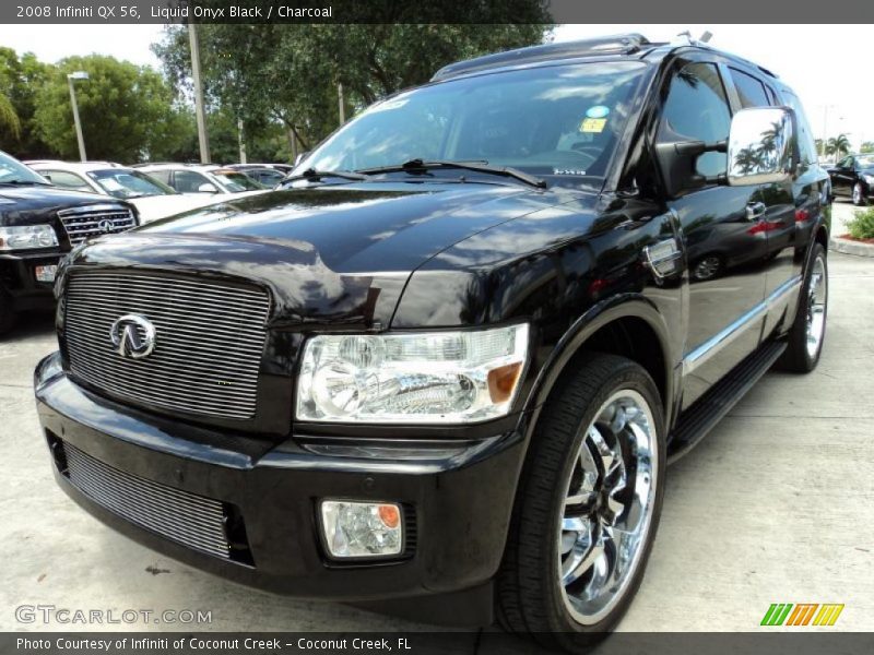 Liquid Onyx Black / Charcoal 2008 Infiniti QX 56