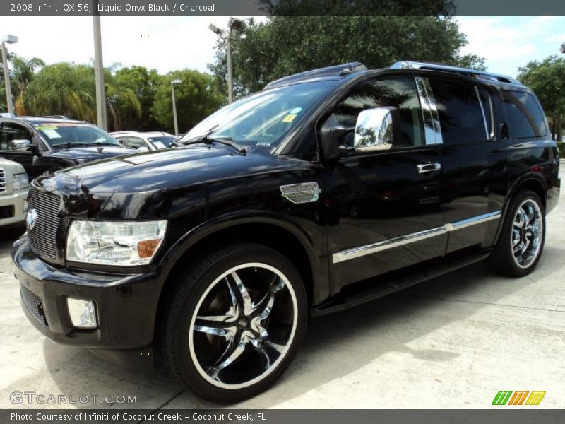 Liquid Onyx Black / Charcoal 2008 Infiniti QX 56