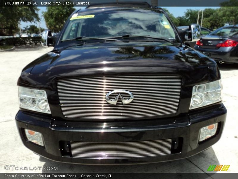 Liquid Onyx Black / Charcoal 2008 Infiniti QX 56