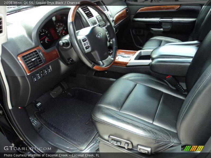 Liquid Onyx Black / Charcoal 2008 Infiniti QX 56