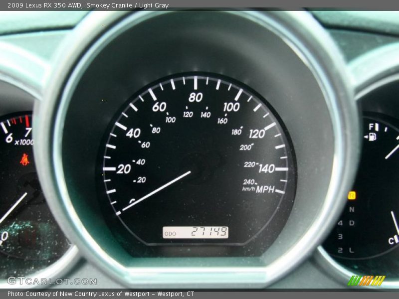 Smokey Granite / Light Gray 2009 Lexus RX 350 AWD