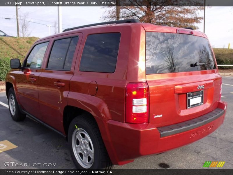 Sunburst Orange Pearl / Dark Slate Gray 2010 Jeep Patriot Sport