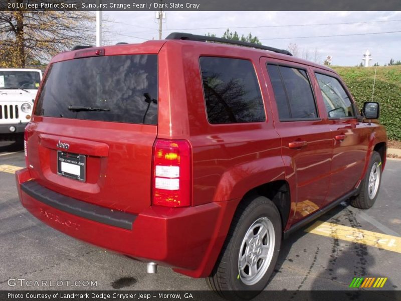 Sunburst Orange Pearl / Dark Slate Gray 2010 Jeep Patriot Sport