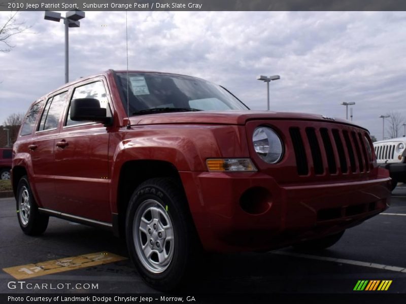 Sunburst Orange Pearl / Dark Slate Gray 2010 Jeep Patriot Sport