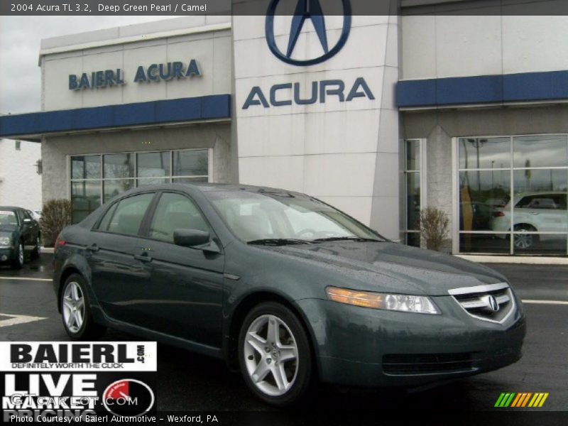 Deep Green Pearl / Camel 2004 Acura TL 3.2
