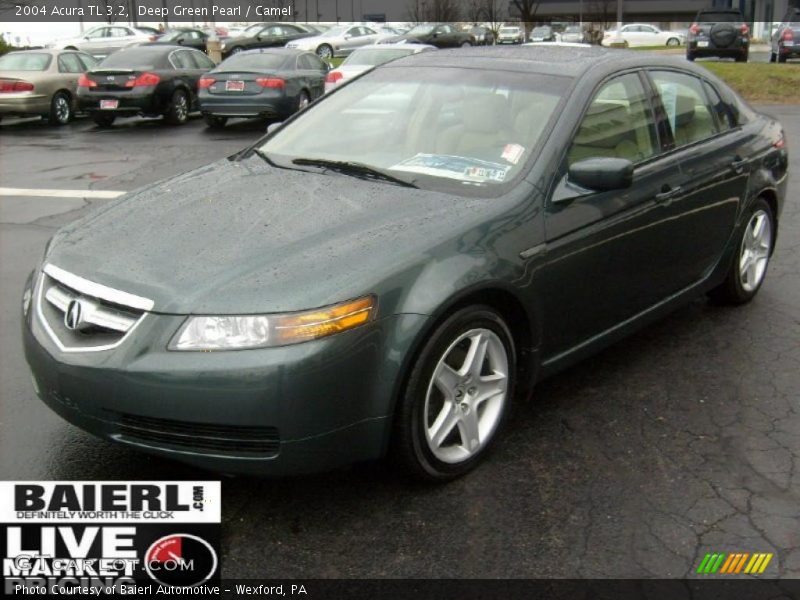 Deep Green Pearl / Camel 2004 Acura TL 3.2