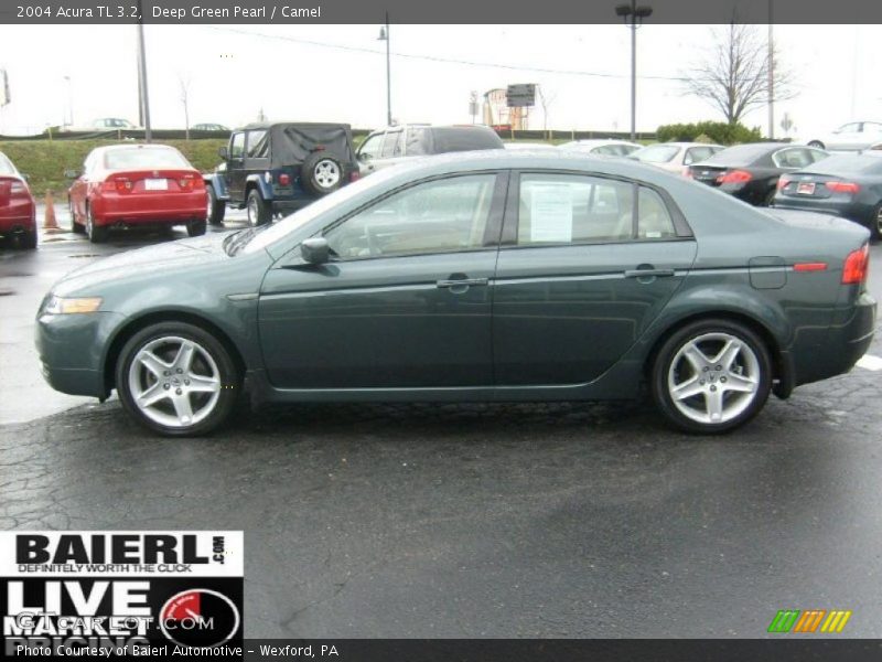 Deep Green Pearl / Camel 2004 Acura TL 3.2