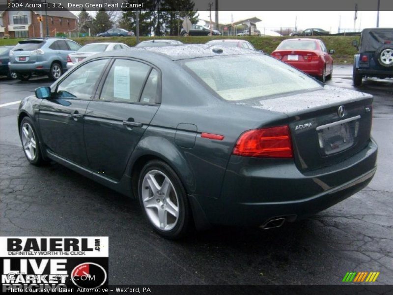 Deep Green Pearl / Camel 2004 Acura TL 3.2