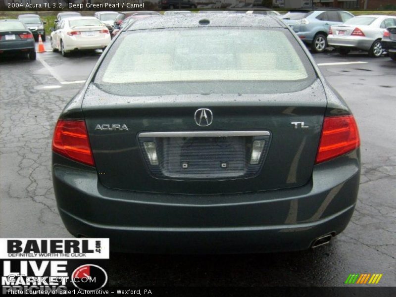 Deep Green Pearl / Camel 2004 Acura TL 3.2