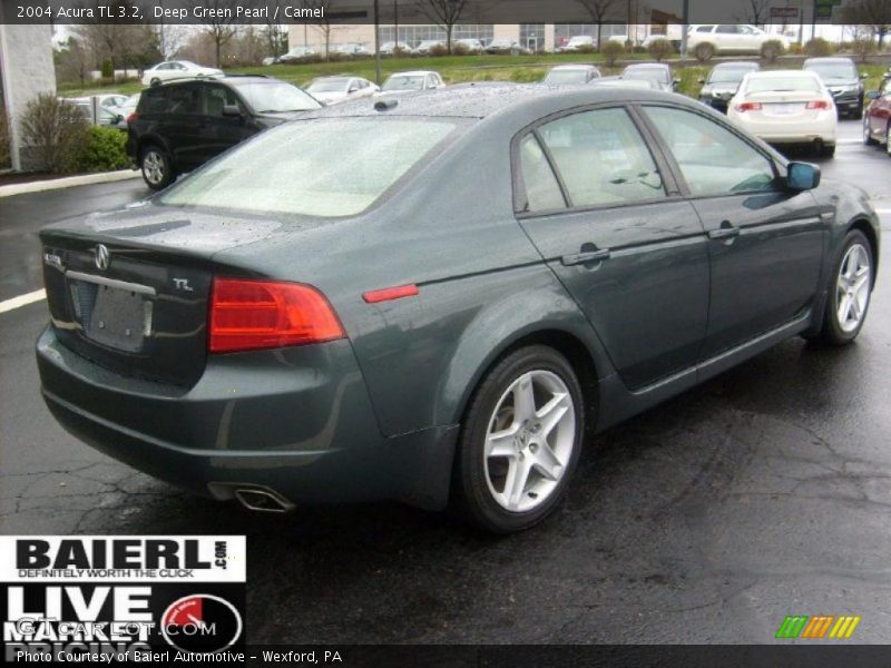 Deep Green Pearl / Camel 2004 Acura TL 3.2