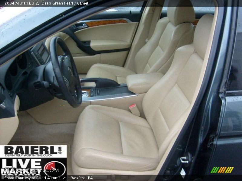 Deep Green Pearl / Camel 2004 Acura TL 3.2