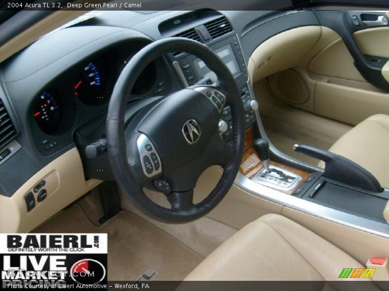 Deep Green Pearl / Camel 2004 Acura TL 3.2