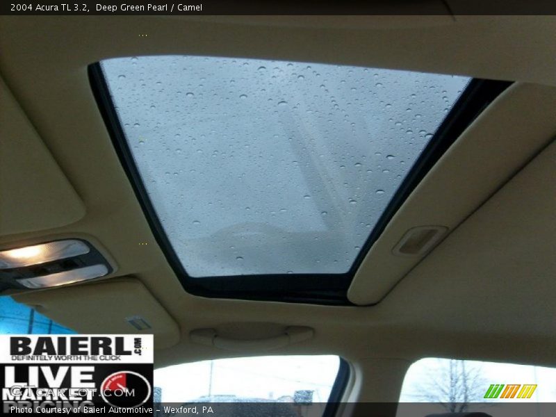 Deep Green Pearl / Camel 2004 Acura TL 3.2