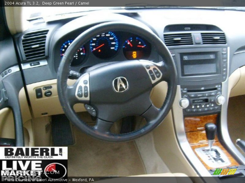 Deep Green Pearl / Camel 2004 Acura TL 3.2