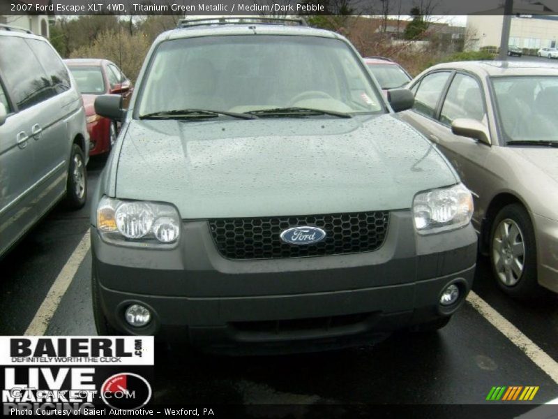 Titanium Green Metallic / Medium/Dark Pebble 2007 Ford Escape XLT 4WD