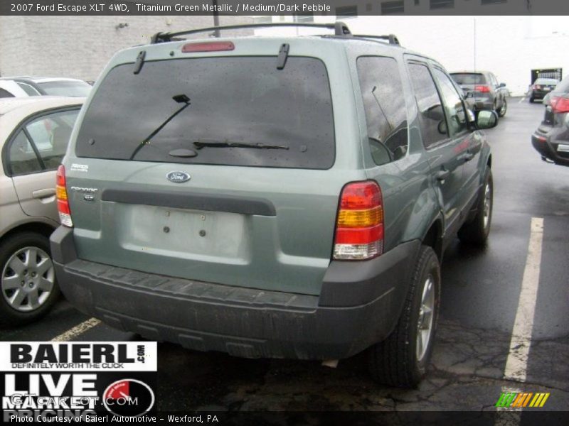 Titanium Green Metallic / Medium/Dark Pebble 2007 Ford Escape XLT 4WD