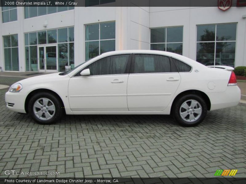 White / Gray 2008 Chevrolet Impala LT