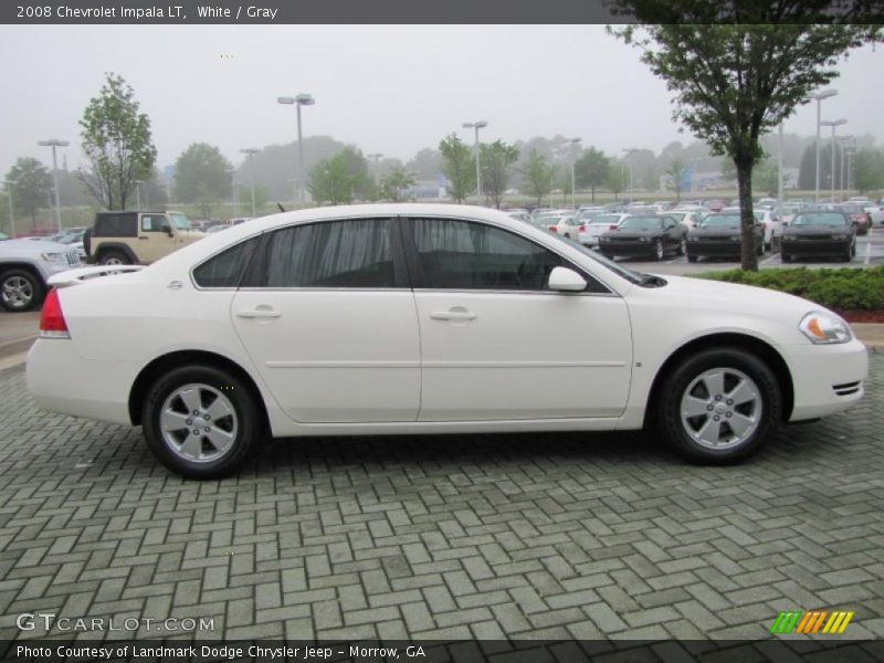 White / Gray 2008 Chevrolet Impala LT