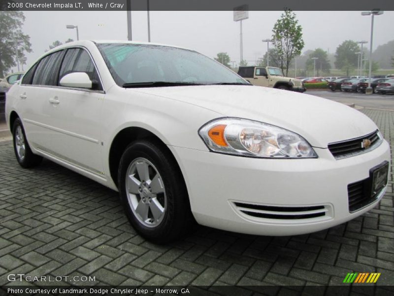 White / Gray 2008 Chevrolet Impala LT