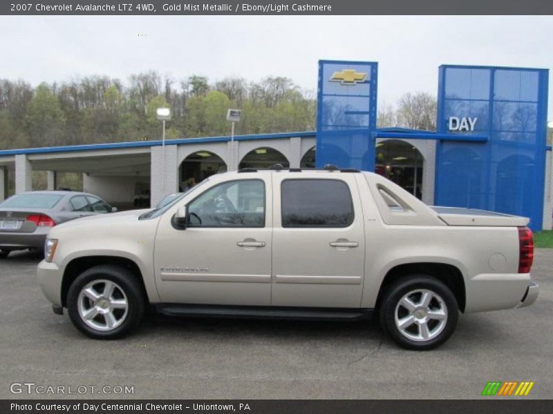 Gold Mist Metallic / Ebony/Light Cashmere 2007 Chevrolet Avalanche LTZ 4WD