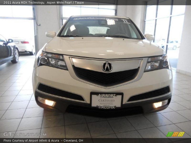 Aspen White Pearl / Taupe 2011 Acura MDX Technology