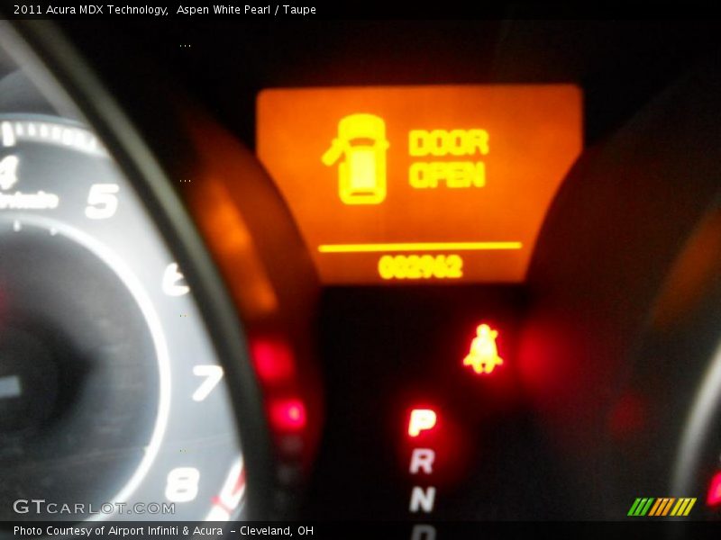 Aspen White Pearl / Taupe 2011 Acura MDX Technology
