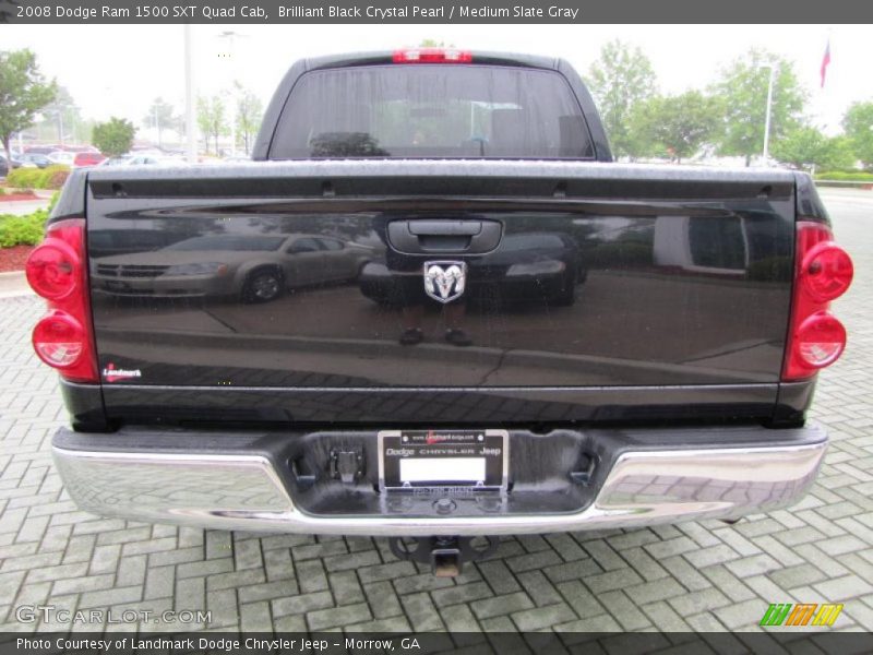 Brilliant Black Crystal Pearl / Medium Slate Gray 2008 Dodge Ram 1500 SXT Quad Cab