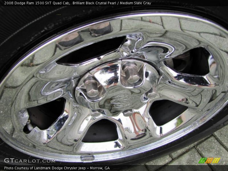 Brilliant Black Crystal Pearl / Medium Slate Gray 2008 Dodge Ram 1500 SXT Quad Cab