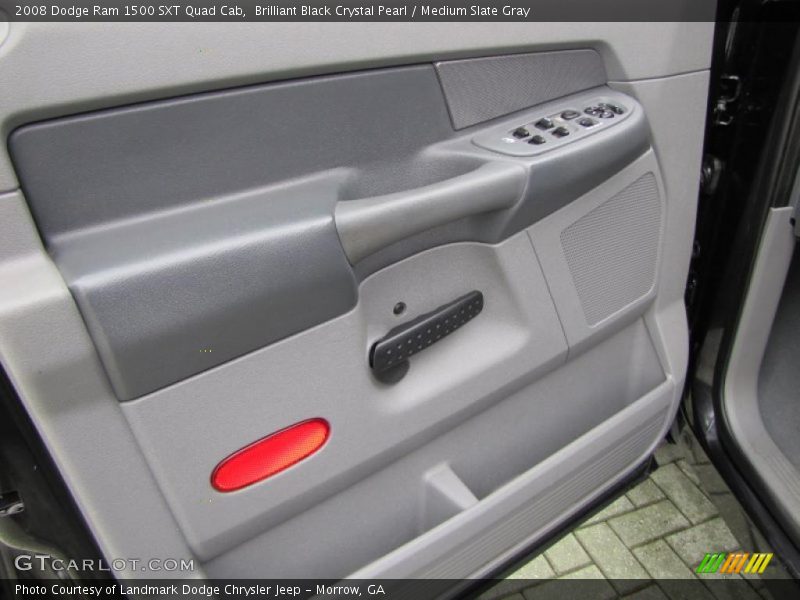 Brilliant Black Crystal Pearl / Medium Slate Gray 2008 Dodge Ram 1500 SXT Quad Cab
