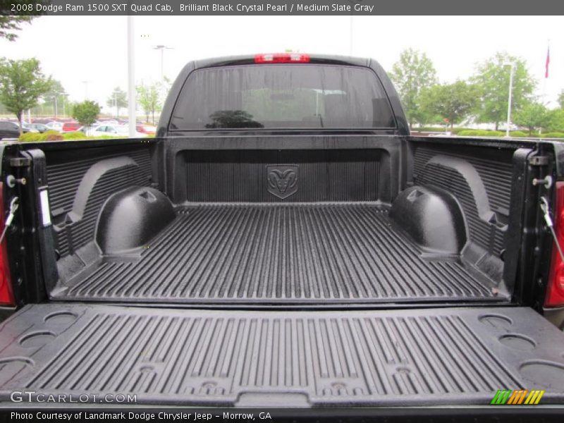 Brilliant Black Crystal Pearl / Medium Slate Gray 2008 Dodge Ram 1500 SXT Quad Cab