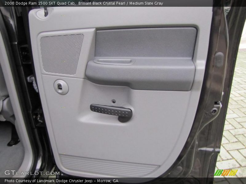 Brilliant Black Crystal Pearl / Medium Slate Gray 2008 Dodge Ram 1500 SXT Quad Cab