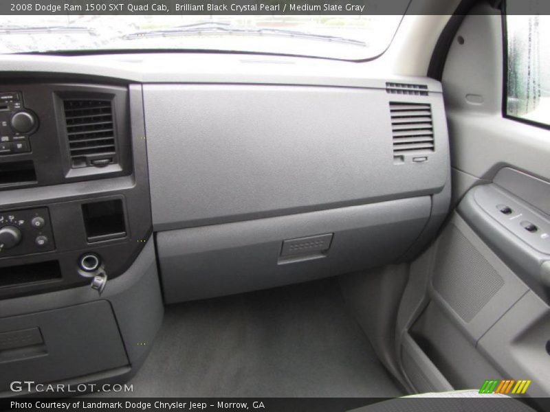 Brilliant Black Crystal Pearl / Medium Slate Gray 2008 Dodge Ram 1500 SXT Quad Cab