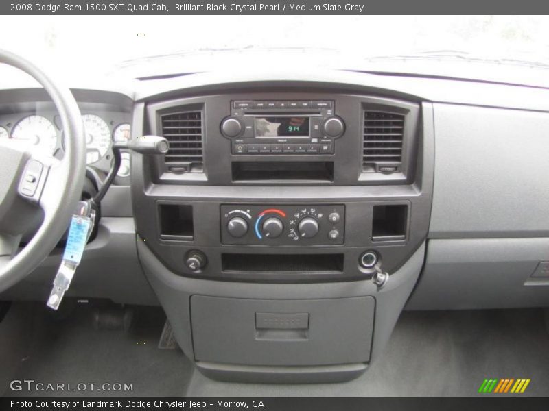 Brilliant Black Crystal Pearl / Medium Slate Gray 2008 Dodge Ram 1500 SXT Quad Cab