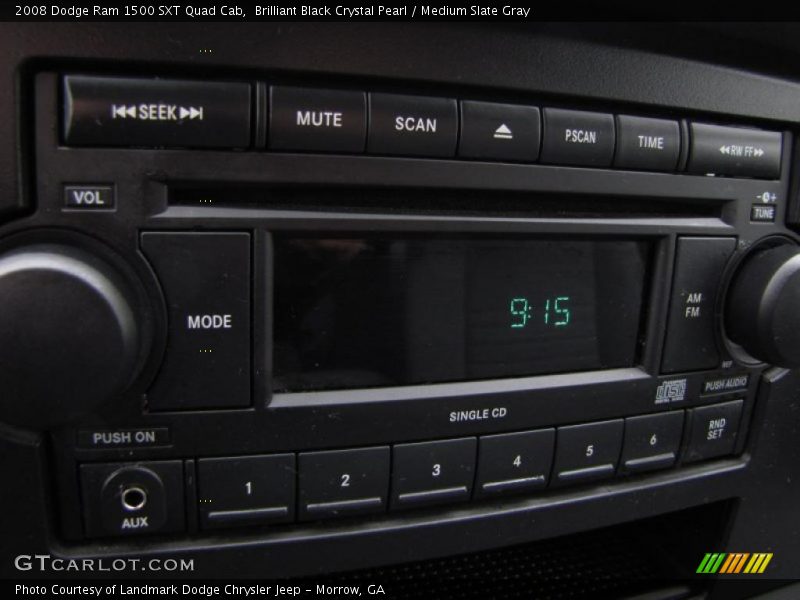 Brilliant Black Crystal Pearl / Medium Slate Gray 2008 Dodge Ram 1500 SXT Quad Cab