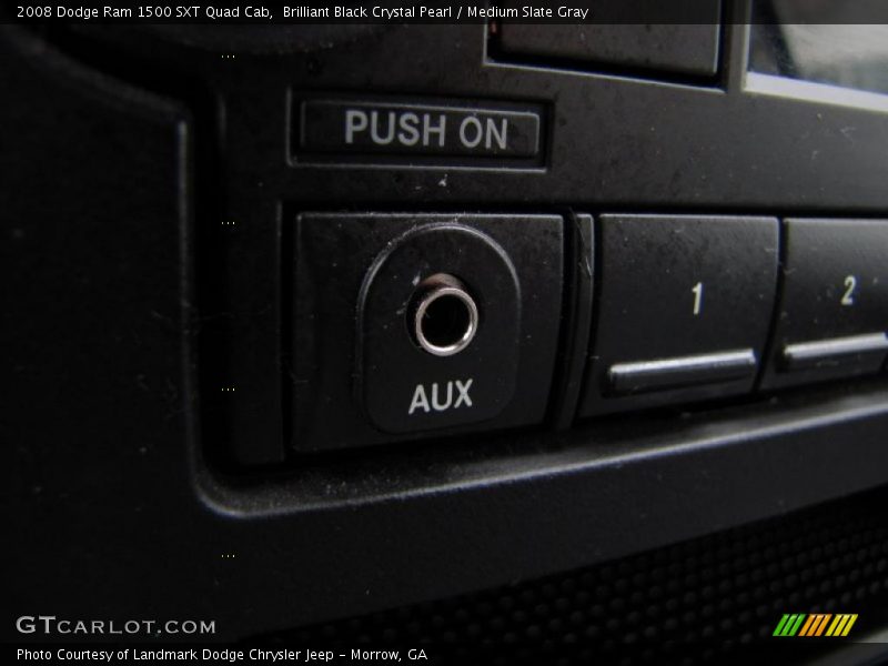 Brilliant Black Crystal Pearl / Medium Slate Gray 2008 Dodge Ram 1500 SXT Quad Cab