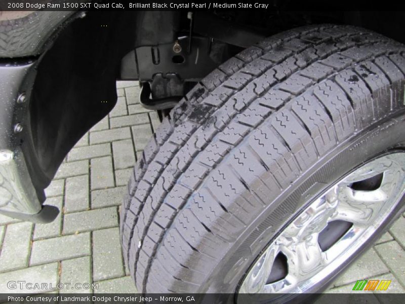 Brilliant Black Crystal Pearl / Medium Slate Gray 2008 Dodge Ram 1500 SXT Quad Cab