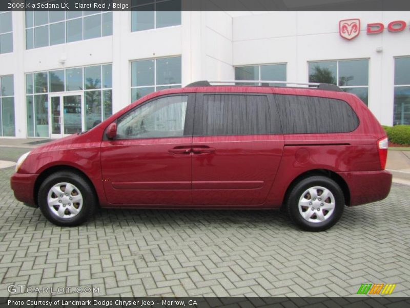 Claret Red / Beige 2006 Kia Sedona LX