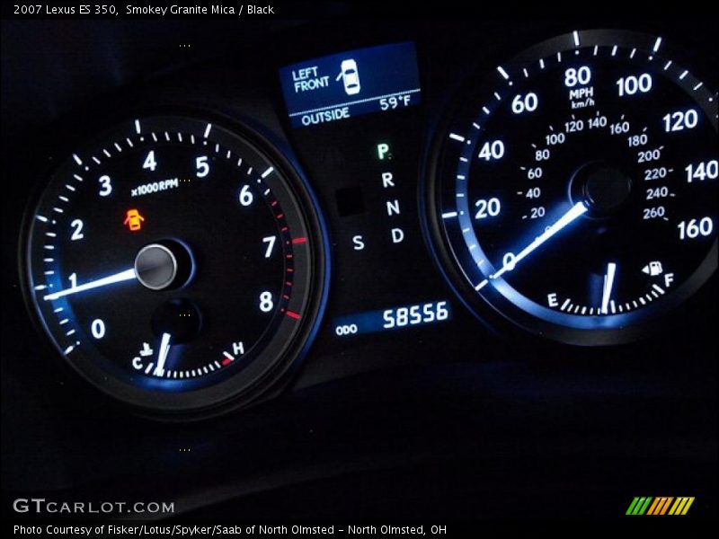 Smokey Granite Mica / Black 2007 Lexus ES 350