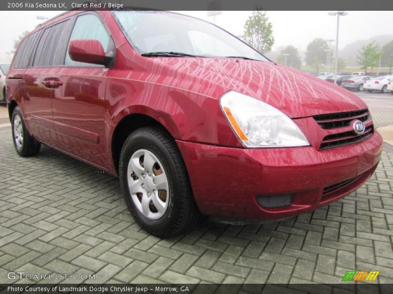 Claret Red / Beige 2006 Kia Sedona LX