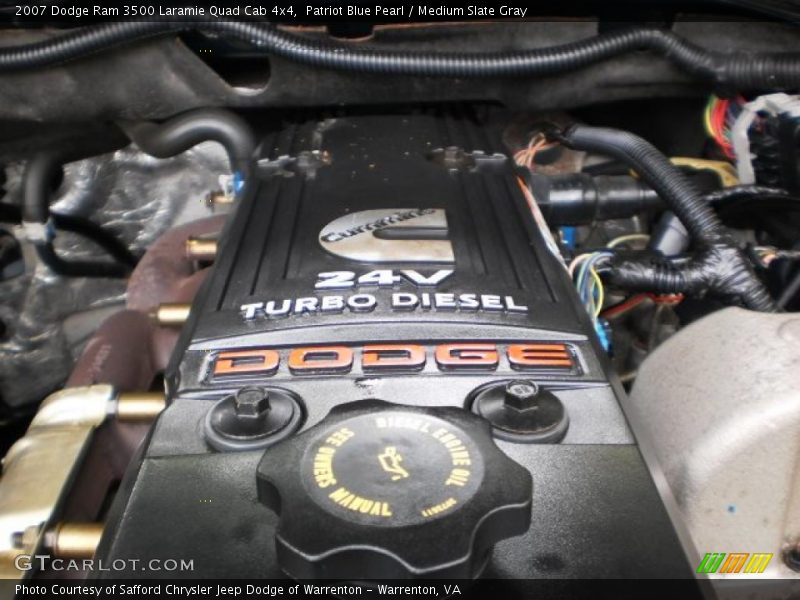  2007 Ram 3500 Laramie Quad Cab 4x4 Engine - 5.9 Liter OHV 24-Valve Turbo Diesel Inline 6 Cylinder