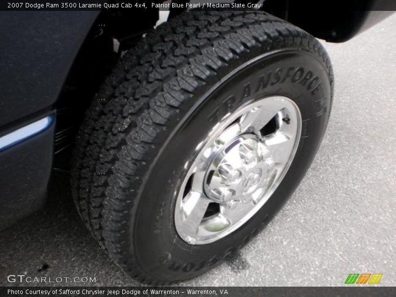 Patriot Blue Pearl / Medium Slate Gray 2007 Dodge Ram 3500 Laramie Quad Cab 4x4