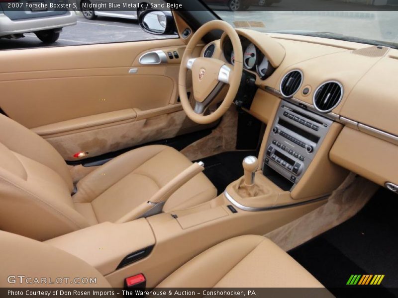 Midnight Blue Metallic / Sand Beige 2007 Porsche Boxster S