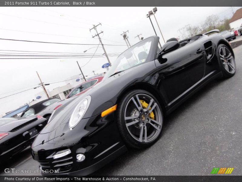 Black / Black 2011 Porsche 911 Turbo S Cabriolet