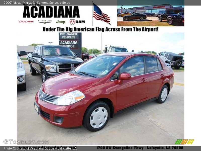 Sonoma Sunset / Beige 2007 Nissan Versa S