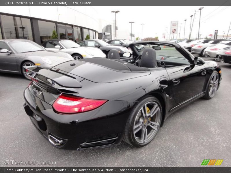 Black / Black 2011 Porsche 911 Turbo S Cabriolet