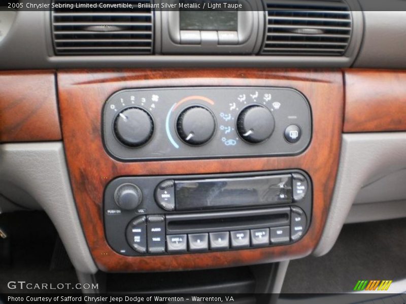 Controls of 2005 Sebring Limited Convertible