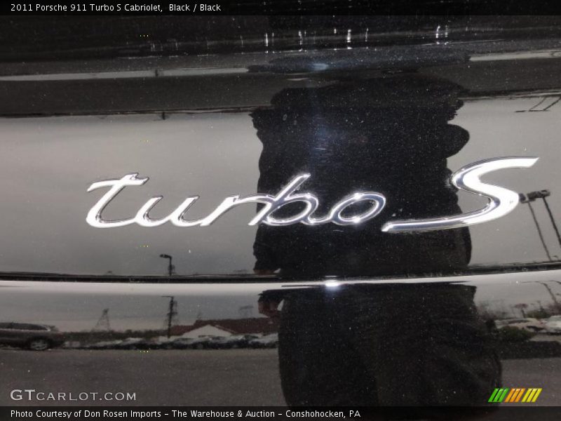 Black / Black 2011 Porsche 911 Turbo S Cabriolet