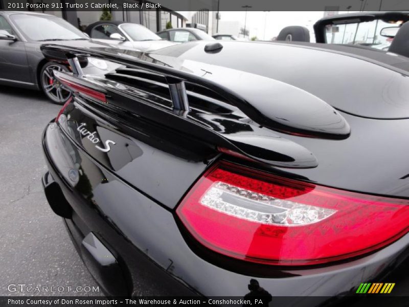 Black / Black 2011 Porsche 911 Turbo S Cabriolet