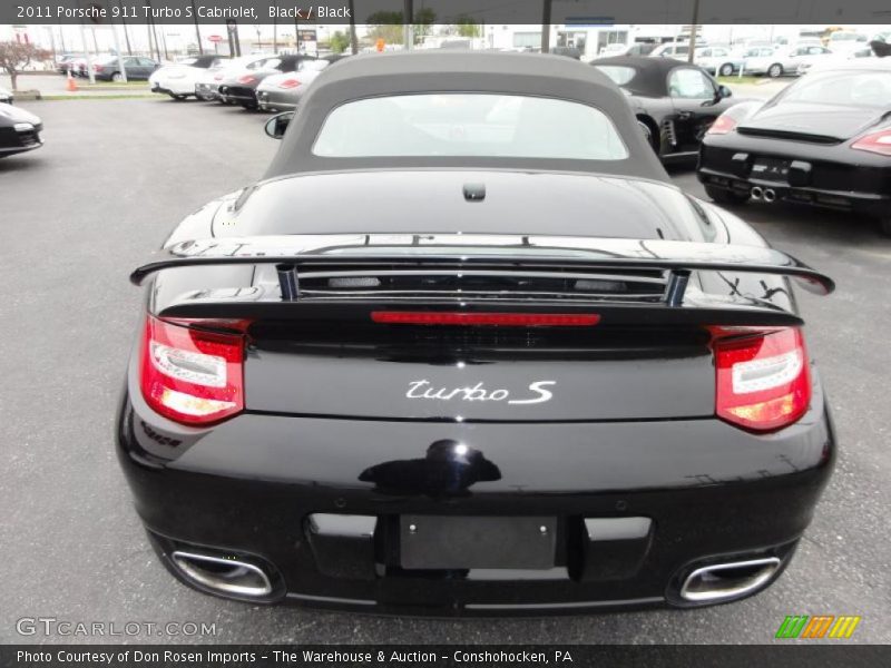 Black / Black 2011 Porsche 911 Turbo S Cabriolet