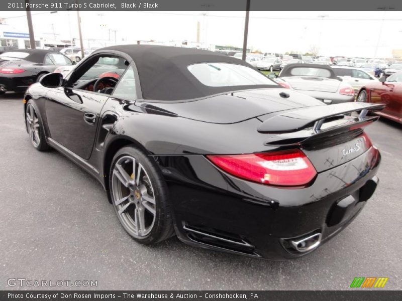 Black / Black 2011 Porsche 911 Turbo S Cabriolet